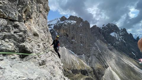 On the Steger Route, Punta Emma, Catinaccio, 2023